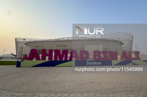 General exterior view of Ahmad Bin Ali Stadium in Al Rayyan, Qatar, on September 4, 2024, ahead of the FIFA World Cup 2026 AFC Asian qualifi...