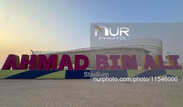 General exterior view of Ahmad Bin Ali Stadium in Al Rayyan, Qatar, on September 4, 2024, ahead of the FIFA World Cup 2026 AFC Asian qualifi...