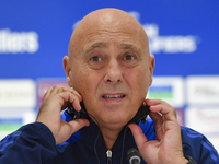 Qatar national team head coach Marquez Lopez attends a press conference at Ahmad Bin Ali Stadium in Al Rayyan, Qatar, on September 4, 2024,...