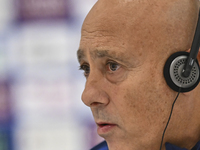 Qatar national team head coach Marquez Lopez attends a press conference at Ahmad Bin Ali Stadium in Al Rayyan, Qatar, on September 4, 2024,...