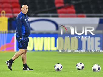 Head coach Marquez Lopez of the Qatar national team attends a training session at Ahmad Bin Ali Stadium in Al Rayyan, Qatar, on September 4,...