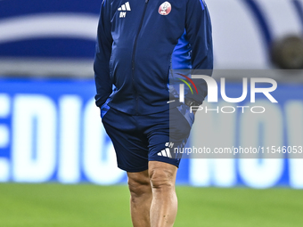 Head coach Marquez Lopez of the Qatar national team attends a training session at Ahmad Bin Ali Stadium in Al Rayyan, Qatar, on September 4,...