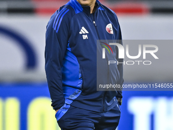 Head coach Marquez Lopez of the Qatar national team attends a training session at Ahmad Bin Ali Stadium in Al Rayyan, Qatar, on September 4,...