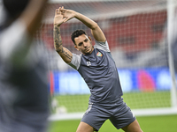 Caio Canedo of the United Arab Emirates National team trains at Ahmad Bin Ali Stadium in Al Rayyan, Qatar, on September 4, 2024, on the eve...