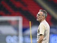 Head coach Paulo Bento of the United Arab Emirates National Team attends a training session at Ahmad Bin Ali Stadium in Al Rayyan, Qatar, on...