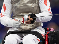 Detail of the foil of Rong Xiao of China during the Women's Foil Category B Semifinal at Gran Palais during the Paris 2024 Paralympic Games...