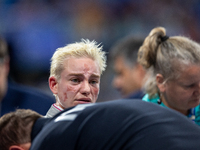 Beatrice Maria ''Bebe'' Vio Grandis of Italy reacts after she loses against Rong Xiao of China during the Women's Foil Category B Semifinal...