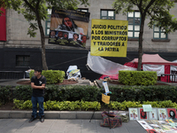 Outside view of the Supreme Court of Justice of the Nation in Mexico City, Mexico, on September 4, 2024, where a work stoppage and closure o...