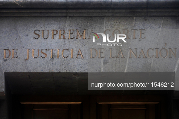 Outside the Supreme Court of Justice of the Nation in Mexico City, Mexico, on September 4, 2024, a work stoppage and closure of its faciliti...