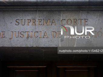 Outside the Supreme Court of Justice of the Nation in Mexico City, Mexico, on September 4, 2024, a work stoppage and closure of its faciliti...