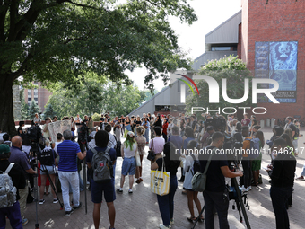 Pro-Palestine demonstrators protest at Georgetown University in Washington, D.C. on September 4, 2024. (