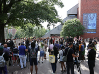 Pro-Palestine demonstrators protest at Georgetown University in Washington, D.C. on September 4, 2024. (