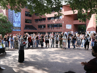 Pro-Palestine demonstrators protest at Georgetown University in Washington, D.C. on September 4, 2024. (