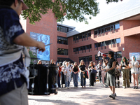 Pro-Palestine demonstrators protest at Georgetown University in Washington, D.C. on September 4, 2024. (