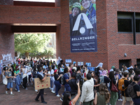 Pro-Palestine demonstrators protest at Georgetown University in Washington, D.C. on September 4, 2024. (