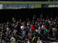 Pro-Palestine demonstrators protest at Georgetown University in Washington, D.C. on September 4, 2024. (