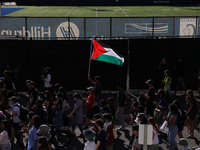 Pro-Palestine demonstrators protest at Georgetown University in Washington, D.C. on September 4, 2024. (