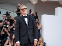 Joaquin Phoenix attends the ''Joker: Folie a Deux'' red carpet during the 81st Venice International Film Festival at Sala Grande in Venice,...