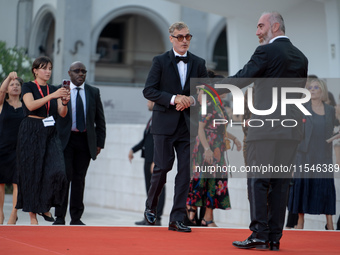 Joaquin Phoenix attends the ''Joker: Folie a Deux'' red carpet during the 81st Venice International Film Festival at Sala Grande in Venice,...