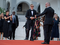 Joaquin Phoenix attends the ''Joker: Folie a Deux'' red carpet during the 81st Venice International Film Festival at Sala Grande in Venice,...