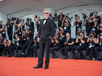 Joaquin Phoenix attends the ''Joker: Folie a Deux'' red carpet during the 81st Venice International Film Festival at Sala Grande in Venice,...