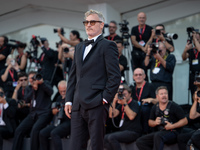 Joaquin Phoenix attends the ''Joker: Folie a Deux'' red carpet during the 81st Venice International Film Festival at Sala Grande in Venice,...