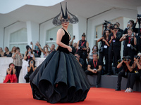 Lady Gaga attends the ''Joker: Folie a Deux'' red carpet during the 81st Venice International Film Festival at Sala Grande in Venice, Italy,...