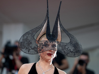 Lady Gaga attends the ''Joker: Folie a Deux'' red carpet during the 81st Venice International Film Festival at Sala Grande in Venice, Italy,...