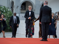 Joaquin Phoenix attends the ''Joker: Folie a Deux'' red carpet during the 81st Venice International Film Festival at Sala Grande in Venice,...