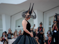 Lady Gaga attends the ''Joker: Folie a Deux'' red carpet during the 81st Venice International Film Festival at Sala Grande in Venice, Italy,...