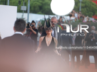 Lady Gaga attends the ''Joker: Folie a Deux'' red carpet during the 81st Venice International Film Festival at Sala Grande in Venice, Italy,...