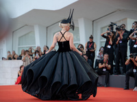 Lady Gaga attends the ''Joker: Folie a Deux'' red carpet during the 81st Venice International Film Festival at Sala Grande in Venice, Italy,...