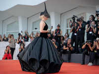 Lady Gaga attends the ''Joker: Folie a Deux'' red carpet during the 81st Venice International Film Festival at Sala Grande in Venice, Italy,...