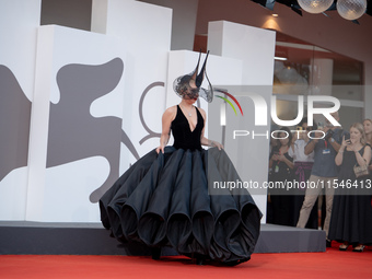 Lady Gaga attends the ''Joker: Folie a Deux'' red carpet during the 81st Venice International Film Festival at Sala Grande in Venice, Italy,...