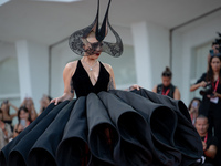 Lady Gaga attends the ''Joker: Folie a Deux'' red carpet during the 81st Venice International Film Festival at Sala Grande in Venice, Italy,...