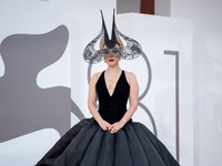 Lady Gaga attends the ''Joker: Folie a Deux'' red carpet during the 81st Venice International Film Festival at Sala Grande in Venice, Italy,...