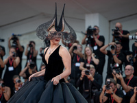 Lady Gaga attends the ''Joker: Folie a Deux'' red carpet during the 81st Venice International Film Festival at Sala Grande in Venice, Italy,...