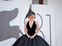 Lady Gaga attends the ''Joker: Folie a Deux'' red carpet during the 81st Venice International Film Festival at Sala Grande in Venice, Italy,...