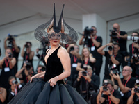 Lady Gaga attends the ''Joker: Folie a Deux'' red carpet during the 81st Venice International Film Festival at Sala Grande in Venice, Italy,...