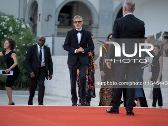 Joaquin Phoenix attends the ''Joker: Folie a Deux'' red carpet during the 81st Venice International Film Festival at Sala Grande in Venice,...