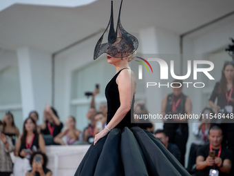 Lady Gaga attends the ''Joker: Folie a Deux'' red carpet during the 81st Venice International Film Festival at Sala Grande in Venice, Italy,...