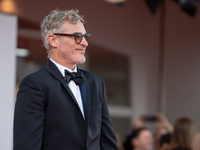 Joaquin Phoenix attends the ''Joker: Folie a Deux'' red carpet during the 81st Venice International Film Festival at Sala Grande in Venice,...