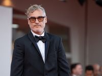 Joaquin Phoenix attends the ''Joker: Folie a Deux'' red carpet during the 81st Venice International Film Festival at Sala Grande in Venice,...