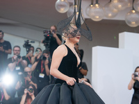 Lady Gaga attends the ''Joker: Folie a Deux'' red carpet during the 81st Venice International Film Festival at Sala Grande in Venice, Italy,...