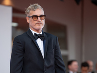 Joaquin Phoenix attends the ''Joker: Folie a Deux'' red carpet during the 81st Venice International Film Festival at Sala Grande in Venice,...