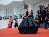 Lady Gaga attends the ''Joker: Folie a Deux'' red carpet during the 81st Venice International Film Festival at Sala Grande in Venice, Italy,...