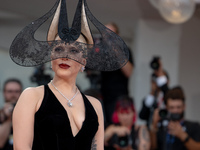 Lady Gaga attends the ''Joker: Folie a Deux'' red carpet during the 81st Venice International Film Festival at Sala Grande in Venice, Italy,...