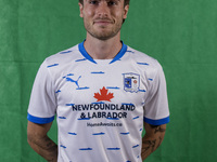 Kian Spence of Barrow during the Barrow AFC Photocall at Holker Street in Barrow-in-Furness, on September 4, 2024. (