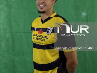 Theo Vassell of Barrow during the Barrow AFC Photocall at Holker Street in Barrow-in-Furness, England, on September 4, 2024. (