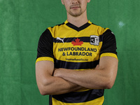 Sam Barnes of Barrow during the Barrow AFC Photocall at Holker Street in Barrow-in-Furness, England, on September 4, 2024. (